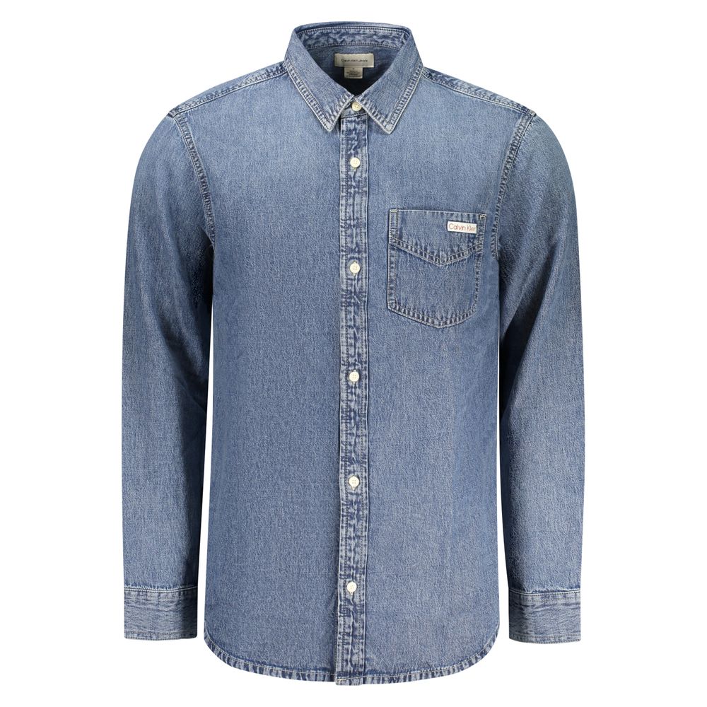 Calvin Klein Blue Cotton Men's Shirt | Regal Royce
