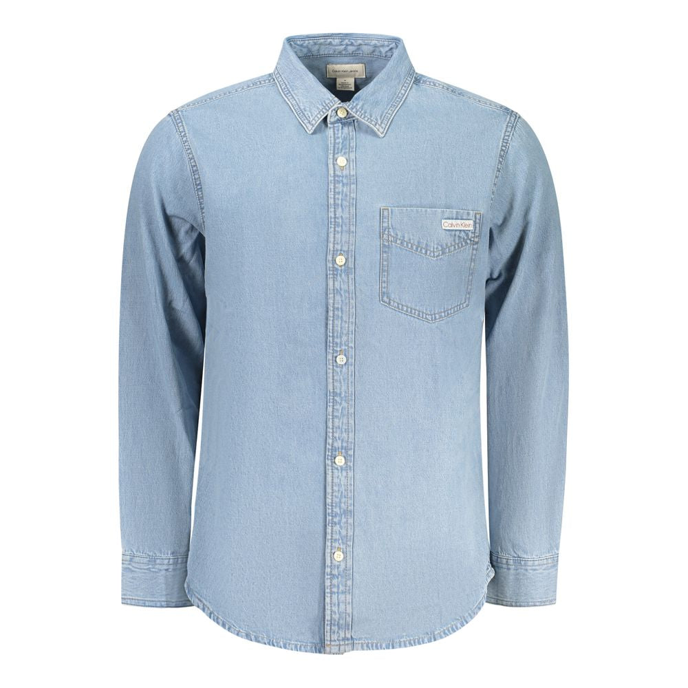 Calvin Klein Azzurro Cotton Men's Shirt | Regal Royce