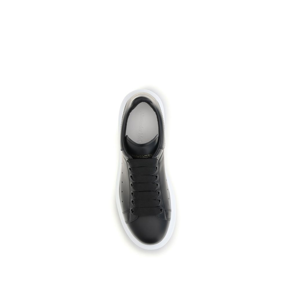 Alexander McQueen Black Calf Leather Bos Taurus Platform Sneakers | Regal Royce