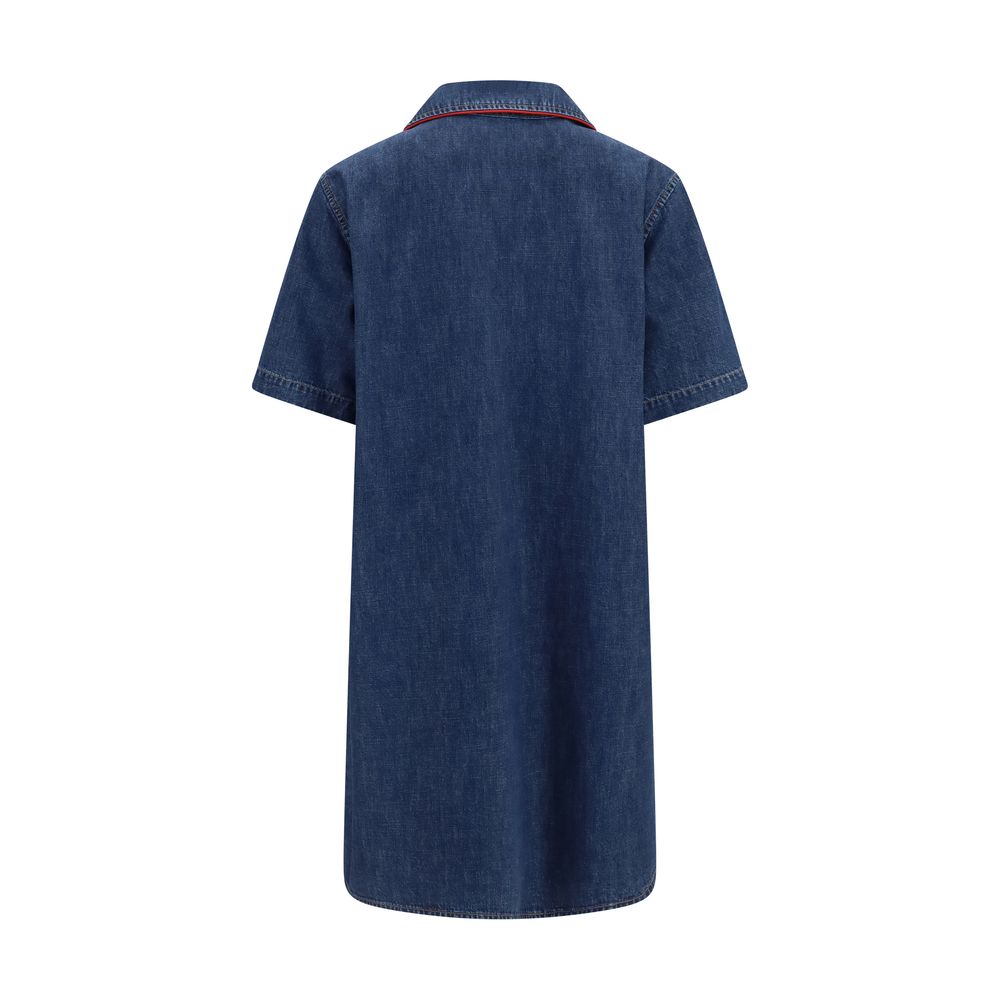 Valentino Blue Cotton Casual Dress | Regal Royce