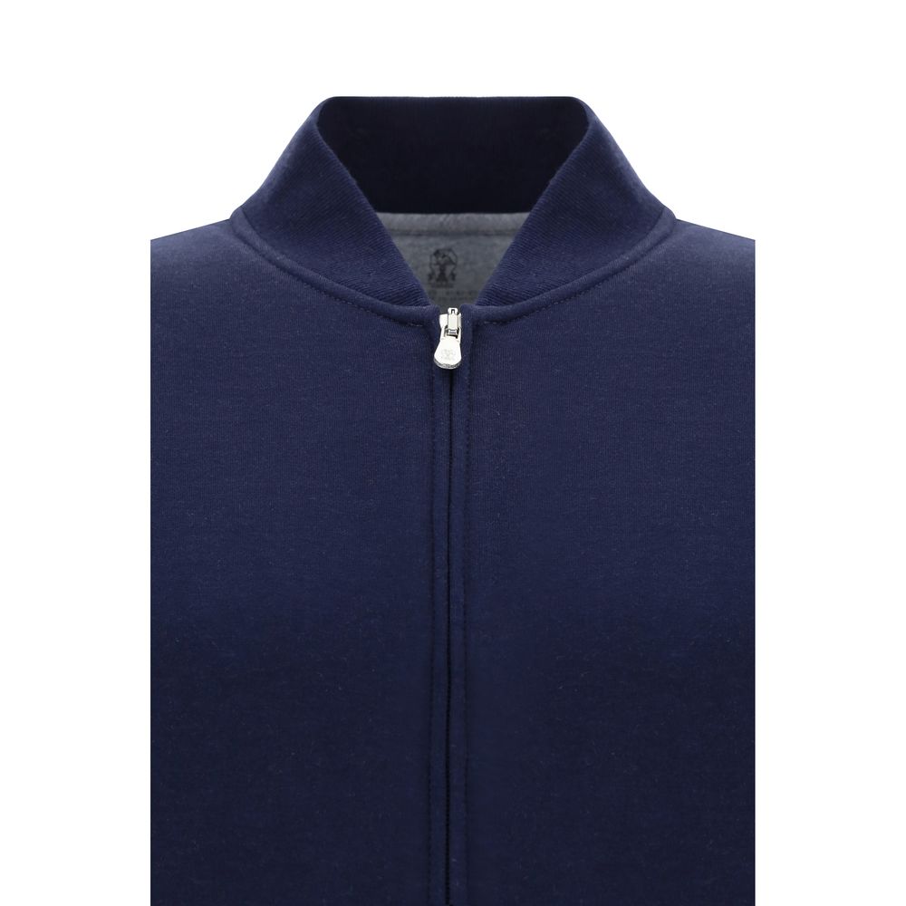 Brunello Cucinelli Blue Cotton Sweatshirt | Regal Royce
