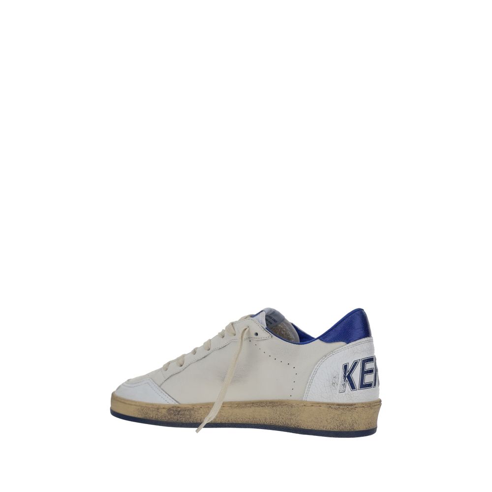 Golden Goose White Goatskin Low Top Sneakers | Regal Royce