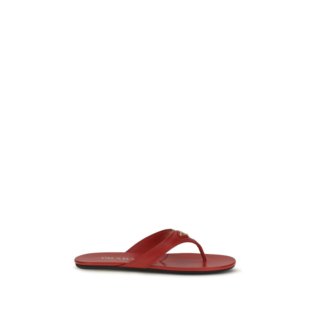 Prada Multicolor Calf Leather Bos Taurus Flat Sandals | Regal Royce
