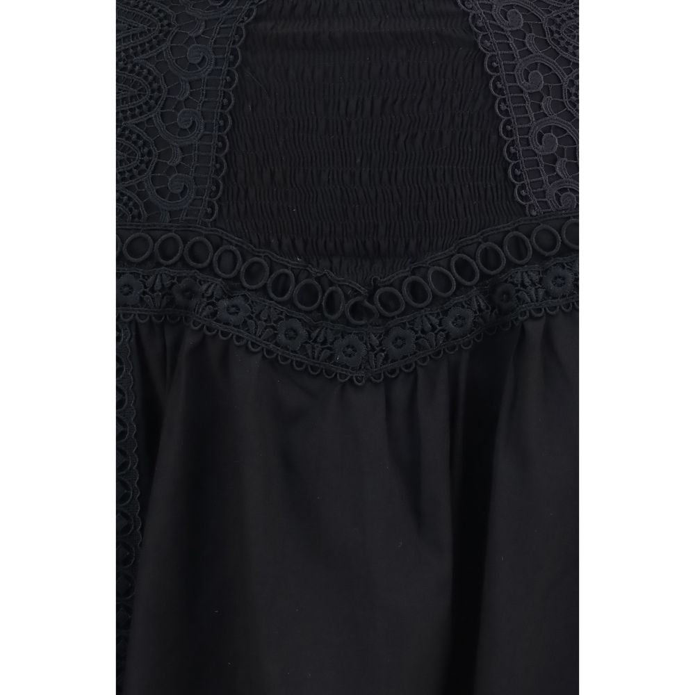 Charo Ruiz Black Cotton Mini Skirt | Regal Royce
