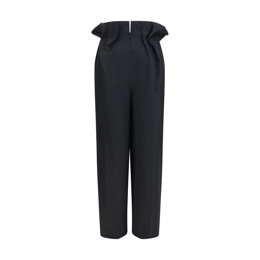 Khaite Black Wool Oves Aries Casual Pants | Regal Royce