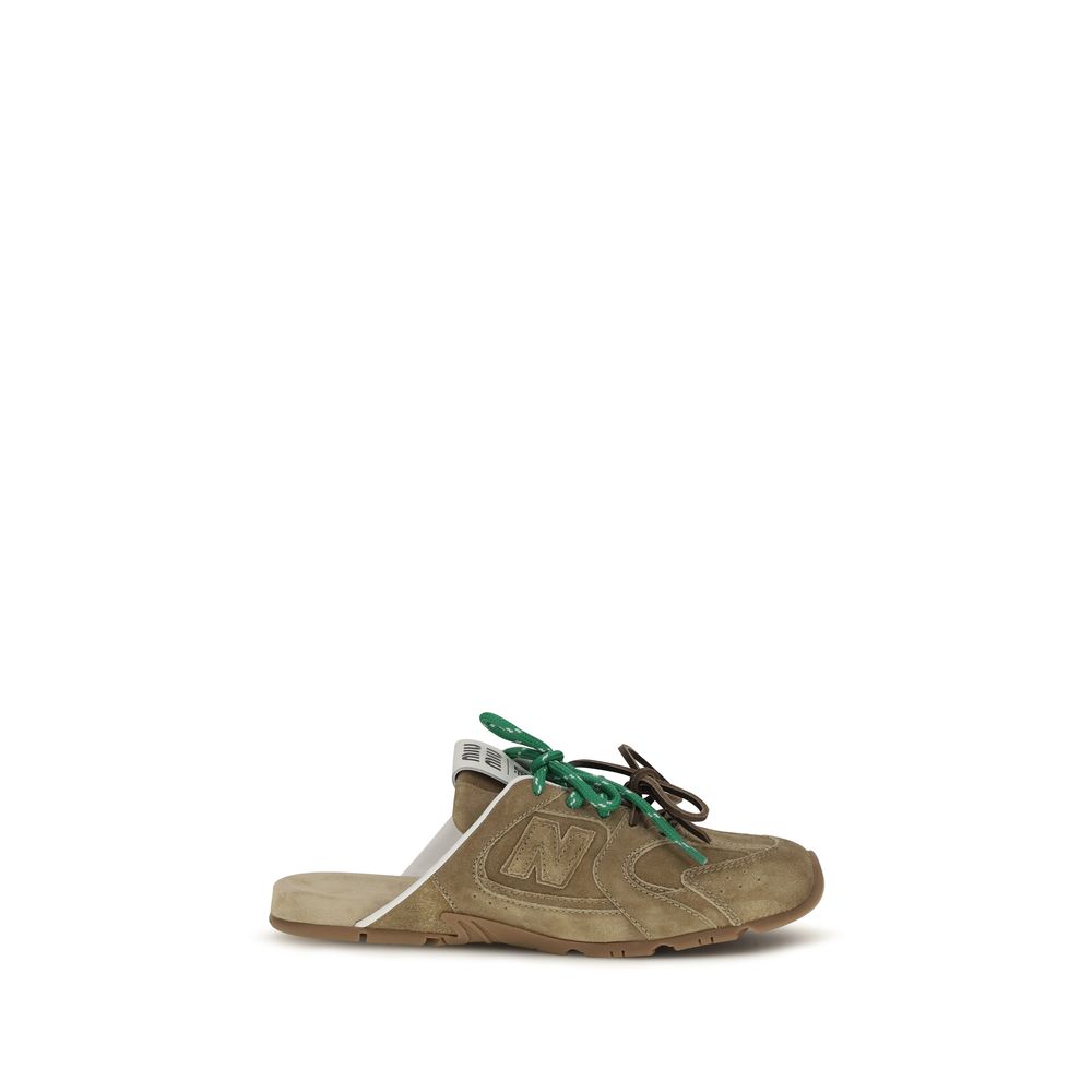 Miu Miu Beige Calf Leather Bos Taurus Athletic Sneakers | Regal Royce