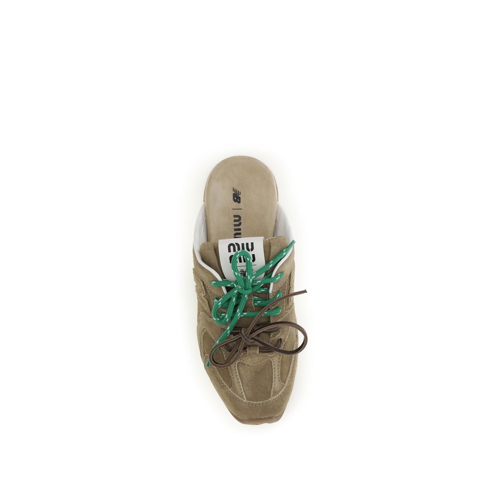 Miu Miu Beige Calf Leather Bos Taurus Athletic Sneakers | Regal Royce