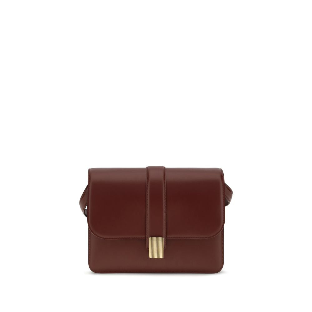 Khaite Bordeaux Calf Leather Bos Taurus Shoulder Bag | Regal Royce