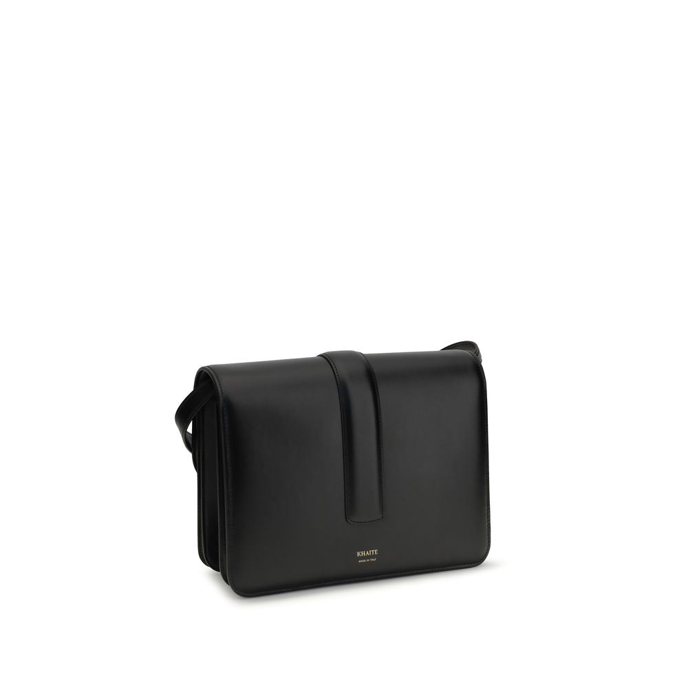 Khaite Black Calf Leather Bos Taurus Shoulder Bag | Regal Royce