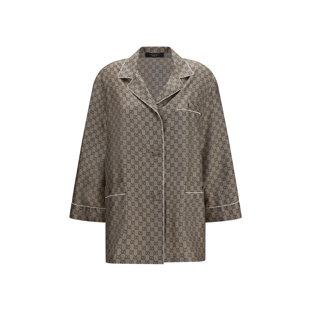Gucci Beige Silk Dress Shirt | Regal Royce