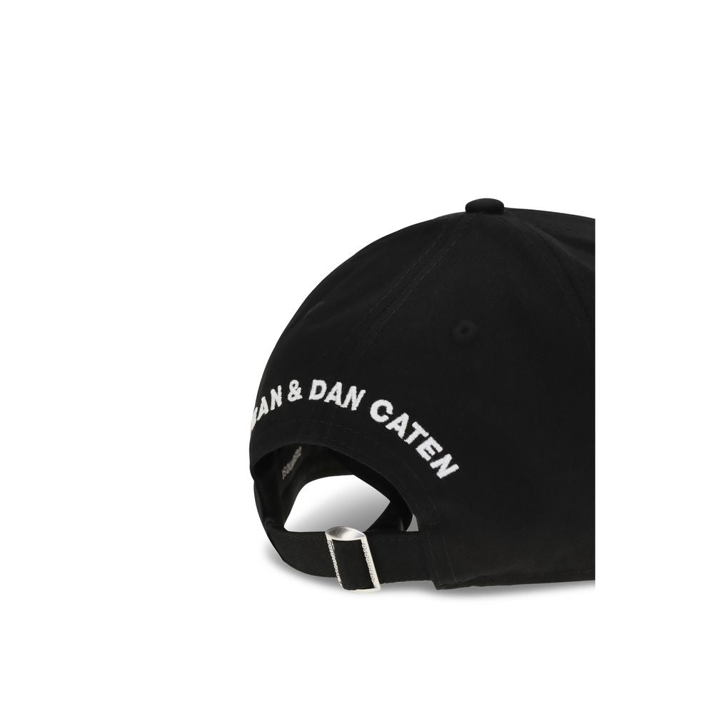 Dsquared² Black Cotton Cap (Baseball Hat) | Regal Royce