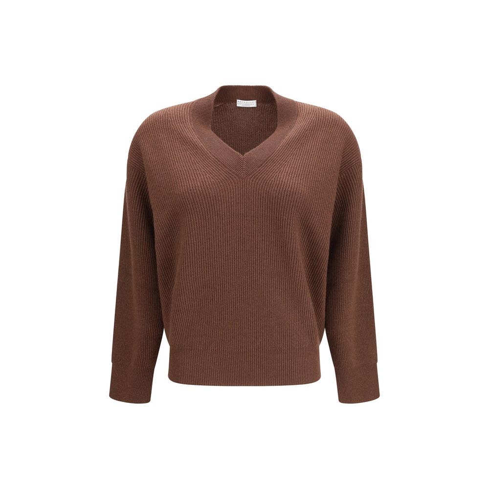 Brunello Cucinelli Brown Cashmere Sweater | Regal Royce