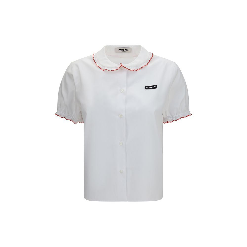 Miu Miu White Cotton Blouse | Regal Royce