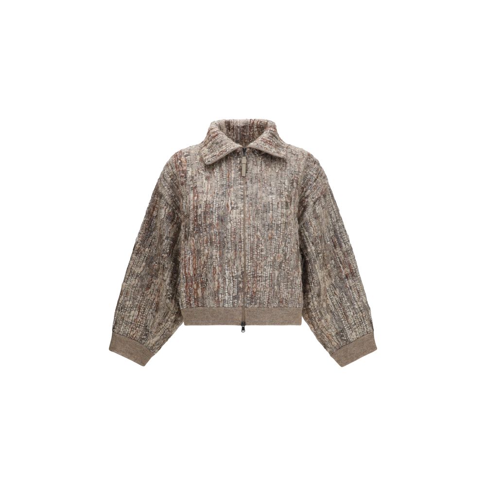 Brunello Cucinelli Beige Mohair Cardigan | Regal Royce