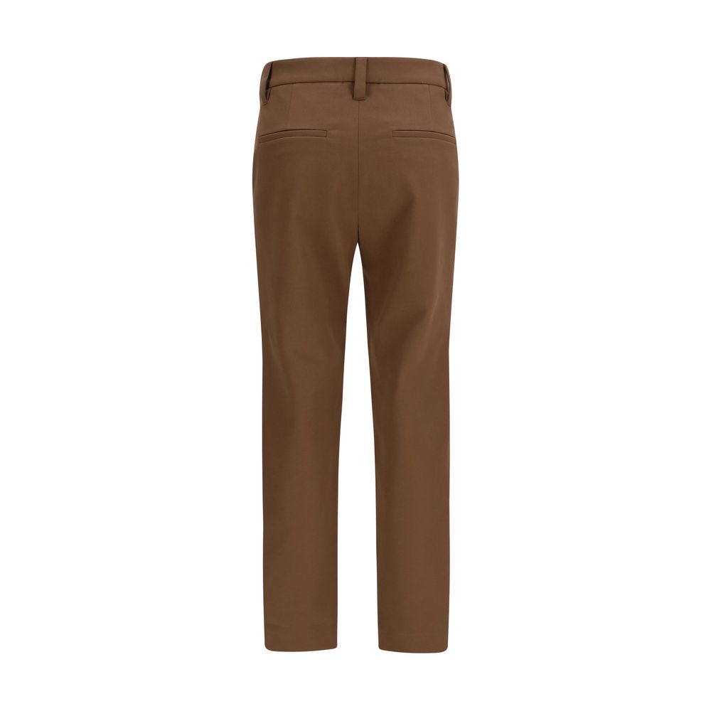 Brunello Cucinelli Brown Elastane Casual Pants | Regal Royce