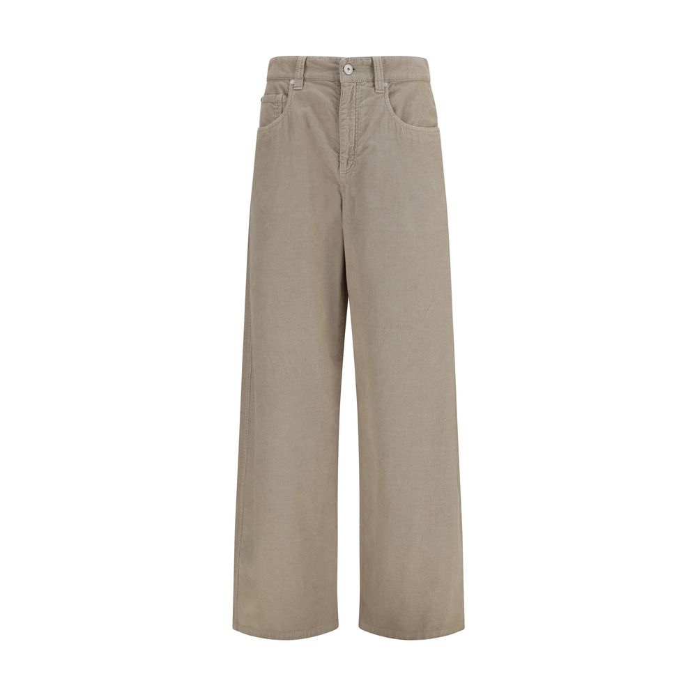 Brunello Cucinelli Beige Cotton Casual Pants | Regal Royce
