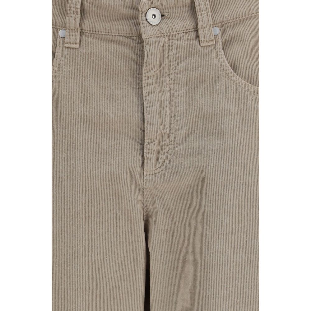 Brunello Cucinelli Beige Cotton Casual Pants | Regal Royce