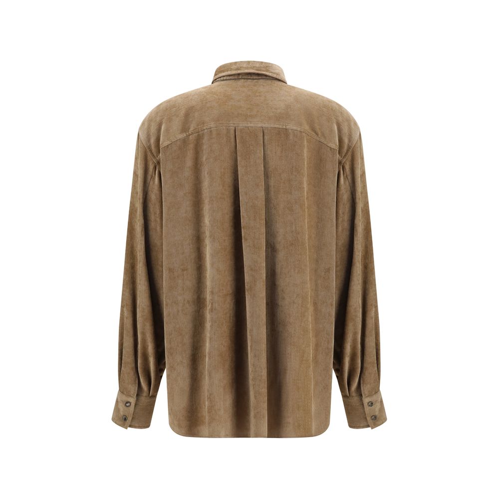Brunello Cucinelli Beige Viscose Dress Shirt | Regal Royce