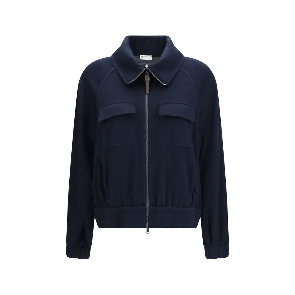 Brunello Cucinelli Blue Cotton Sweatshirt | Regal Royce