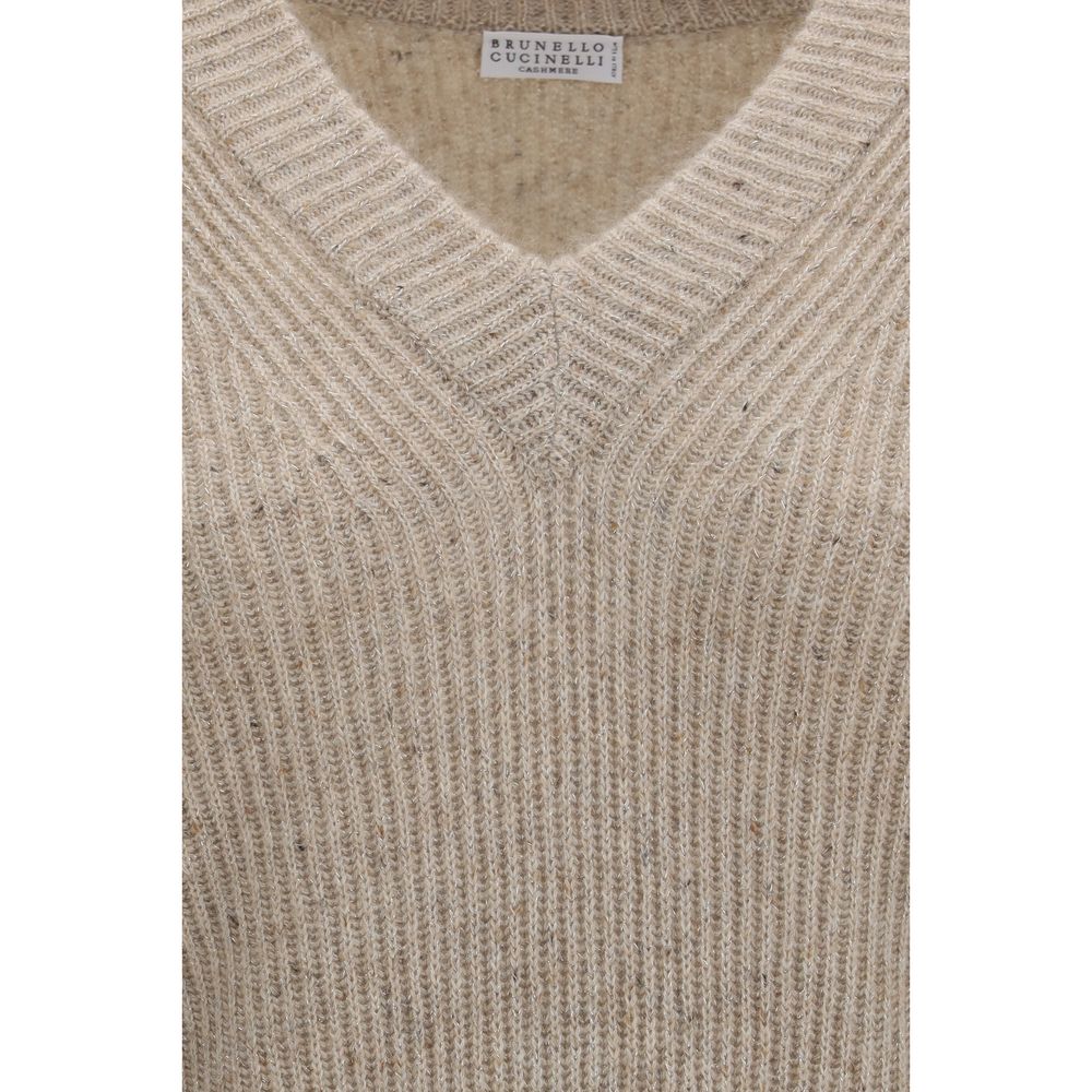 Brunello Cucinelli Beige Cashmere Sweatshirt | Regal Royce