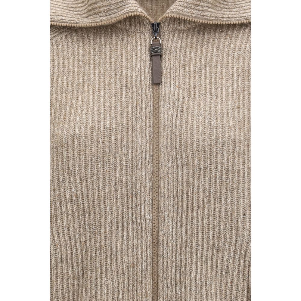 Brunello Cucinelli Beige Cashmere Sweatshirt | Regal Royce