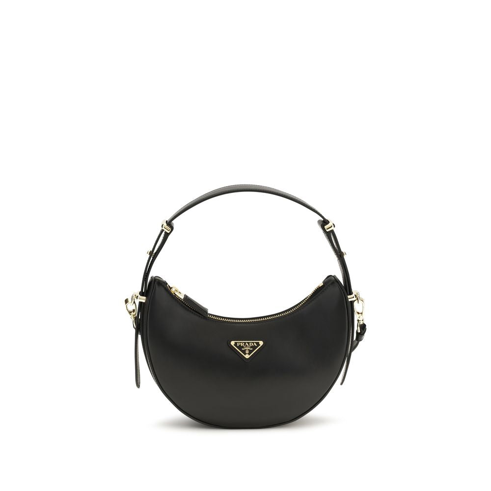 Prada Black Calf Leather Bos Taurus Shoulder Bag | Regal Royce