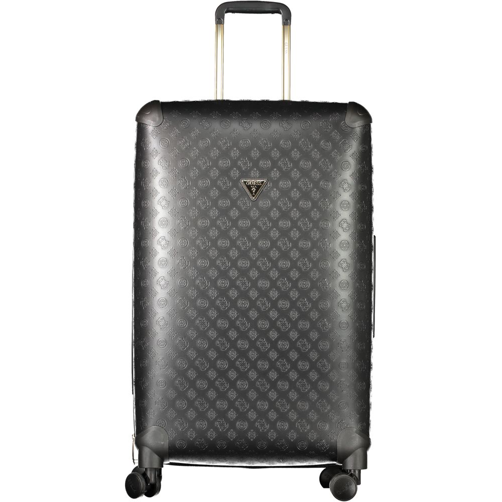 Guess Jeans Black Polyurethane Women's Travel Bag | Regal Royce