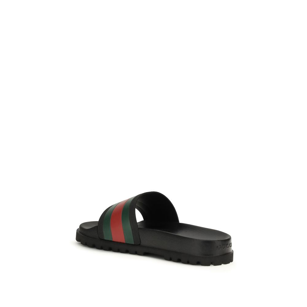 Gucci Black Rubber Slippers | Regal Royce