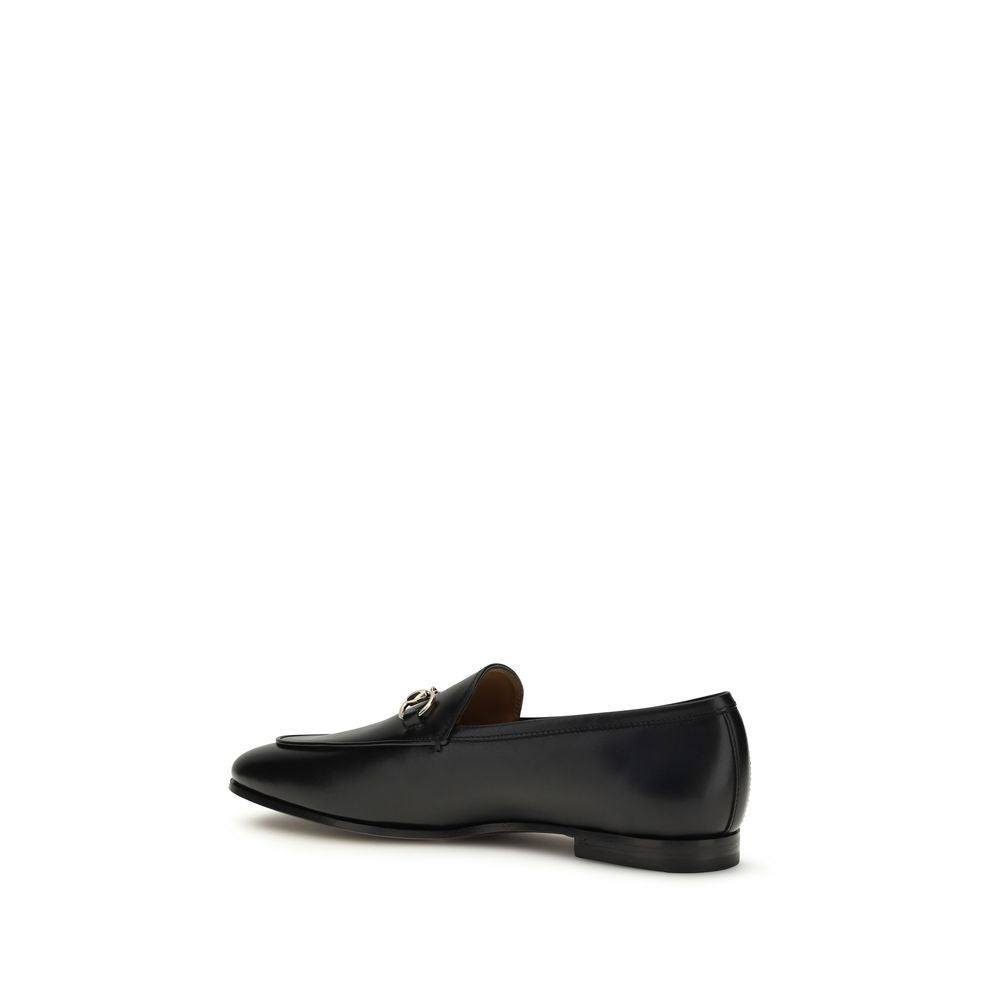 Gucci Black Calf Leather Bos Taurus Slip-On Loafers | Regal Royce