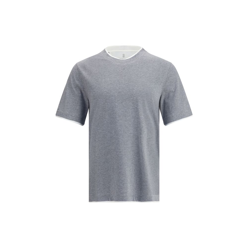 Brunello Cucinelli Gray Cotton T-Shirt | Regal Royce