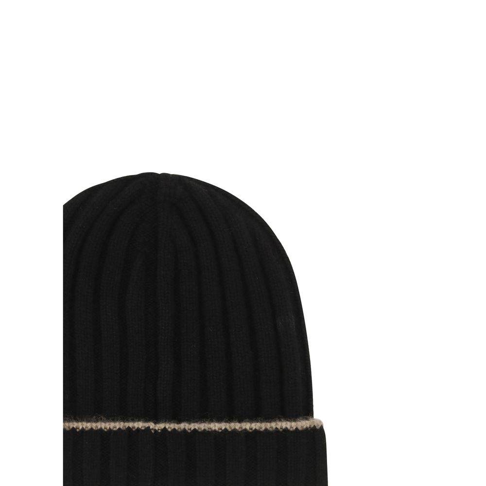 Brunello Cucinelli Black Cashmere Beanie | Regal Royce