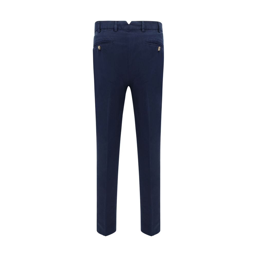 Brunello Cucinelli Blue Cotton Casual Pants | Regal Royce