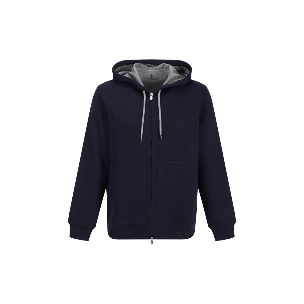 Brunello Cucinelli Blue Cotton Sweatshirt | Regal Royce