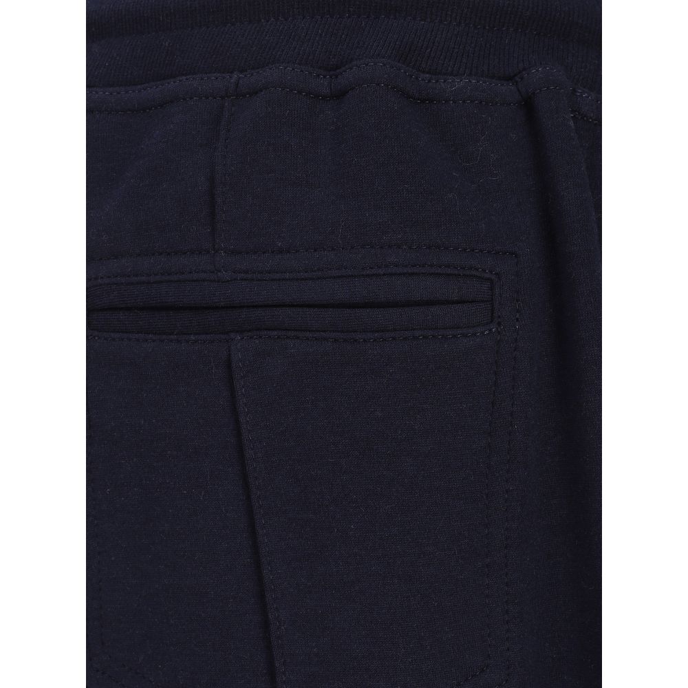 Brunello Cucinelli Blue Cotton Joggers (Workout Pants) | Regal Royce