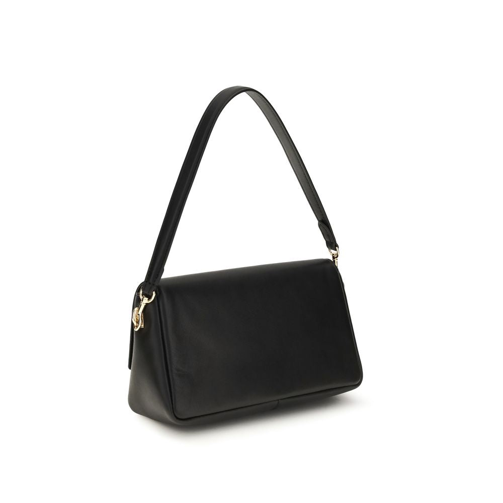 Tory Burch Black Calf Leather Bos Taurus Shoulder Bag | Regal Royce