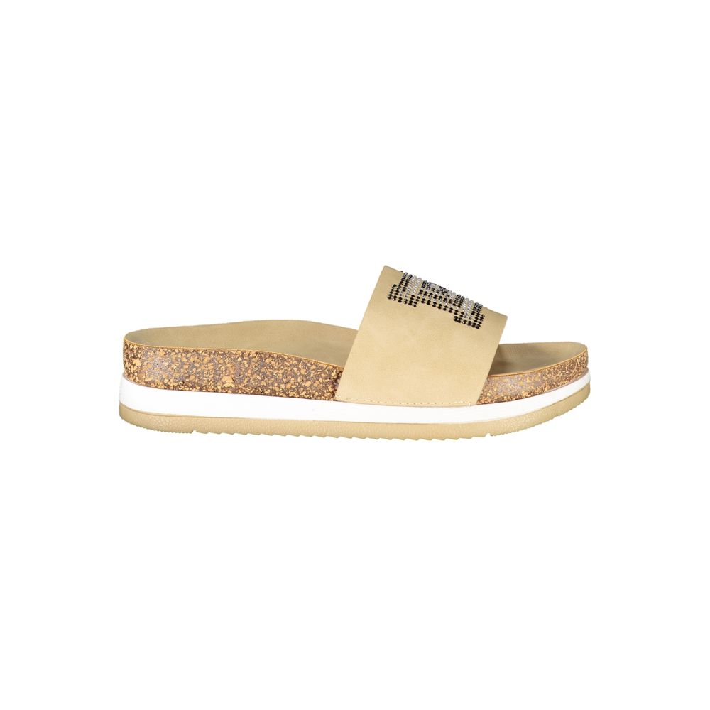 Laura Biagiotti Beige Polyurethane Women's Slipper | Regal Royce