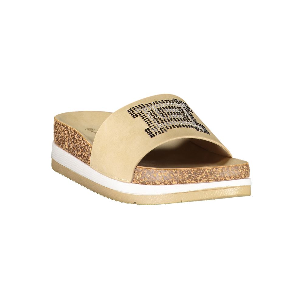 Laura Biagiotti Beige Polyurethane Women's Slipper | Regal Royce