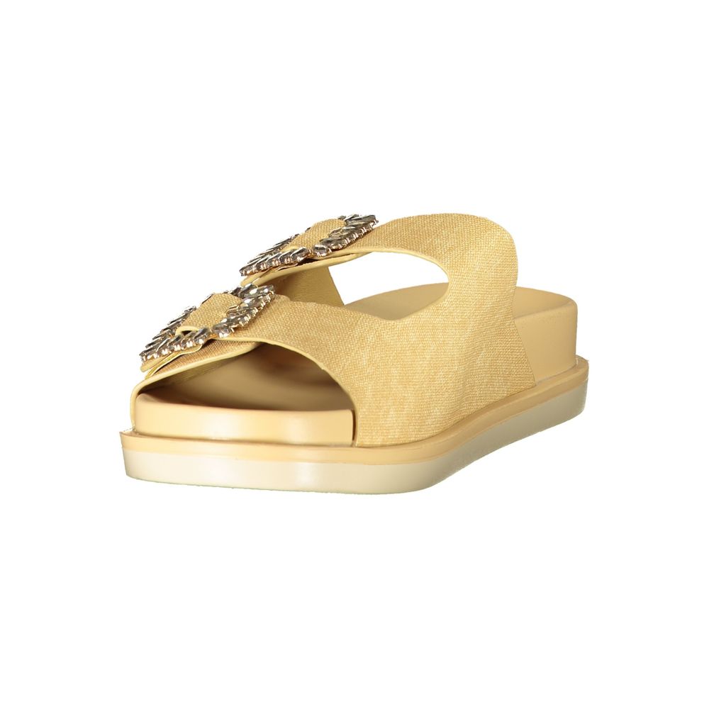 Laura Biagiotti Beige Polyurethane Women's Slipper | Regal Royce
