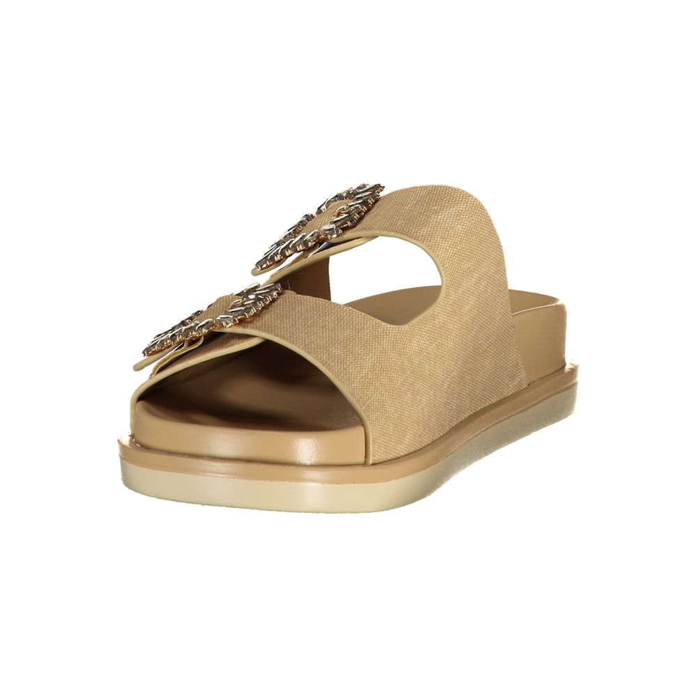 Laura Biagiotti Beige Polyurethane Women's Slipper | Regal Royce