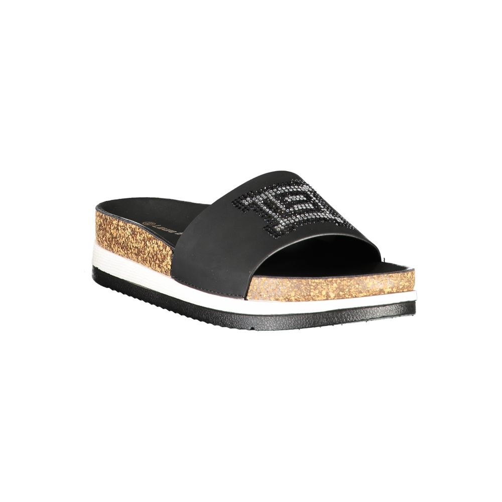 Laura Biagiotti Nero Polyurethane Women's Slipper | Regal Royce