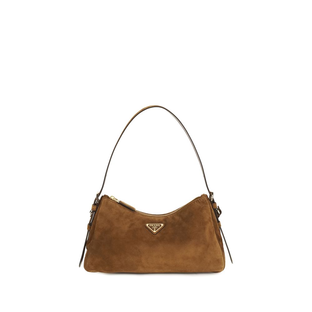Prada Brown Calf Leather Bos Taurus Shoulder Bag | Regal Royce