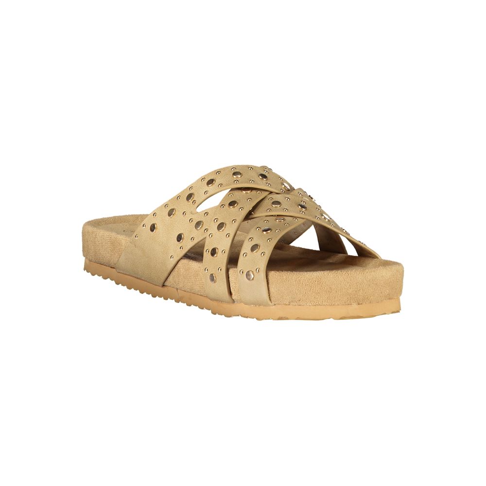 Laura Biagiotti Beige Polyurethane Womens Sandal | Regal Royce