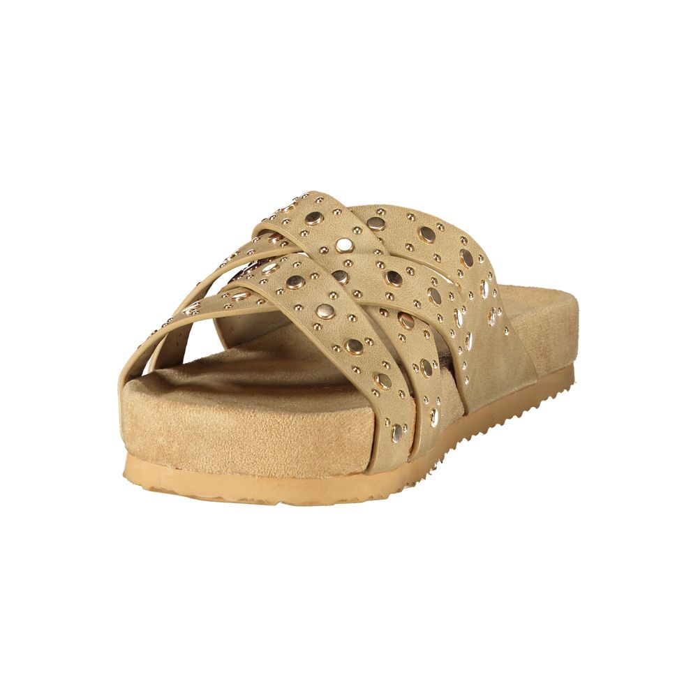 Laura Biagiotti Beige Polyurethane Womens Sandal | Regal Royce