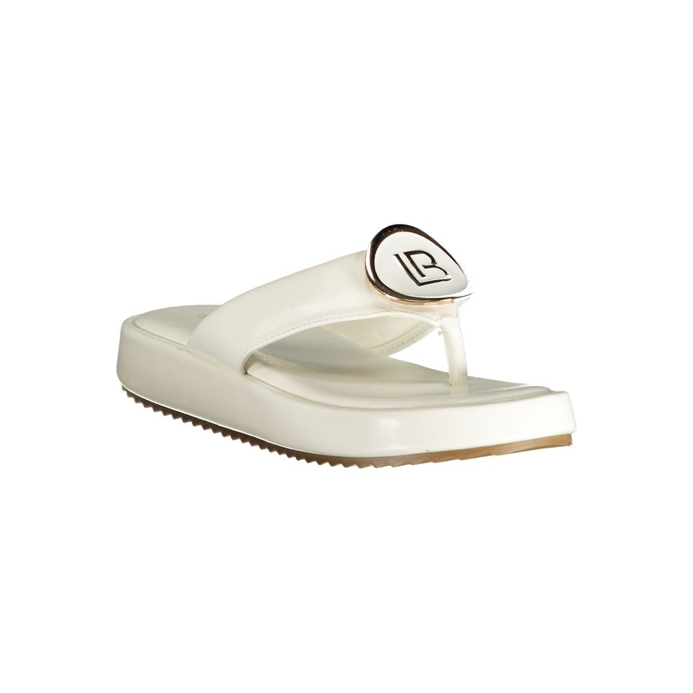 Laura Biagiotti White Polyurethane Women Sandal | Regal Royce