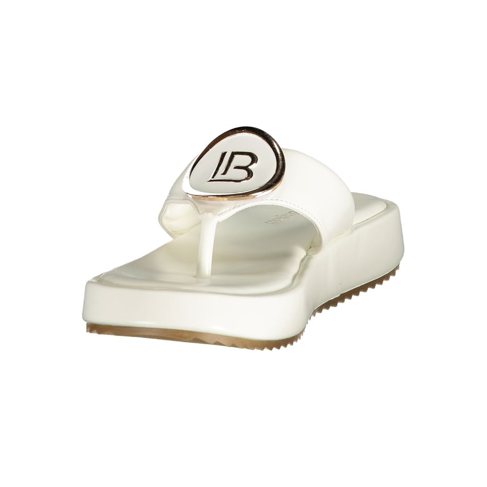 Laura Biagiotti White Polyurethane Women Sandal | Regal Royce