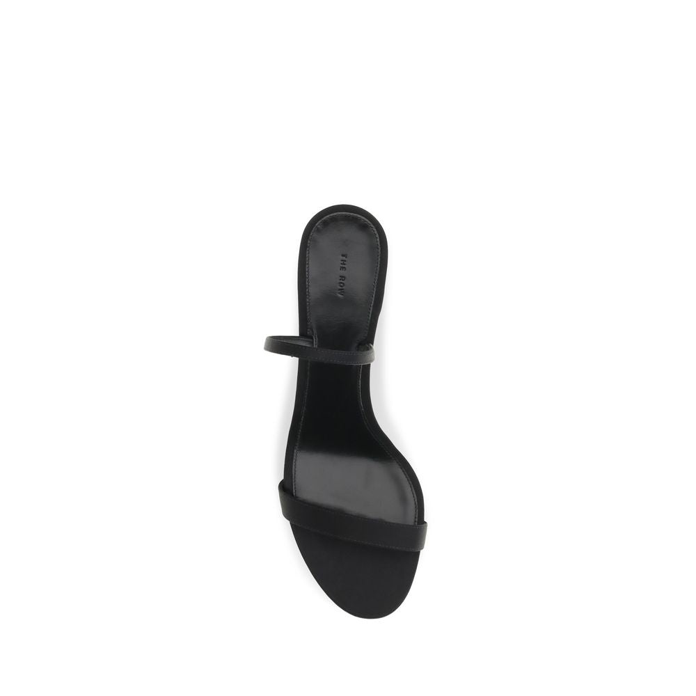 The Row Black Calf Leather Bos Taurus Stiletto Heel Sandals | Regal Royce