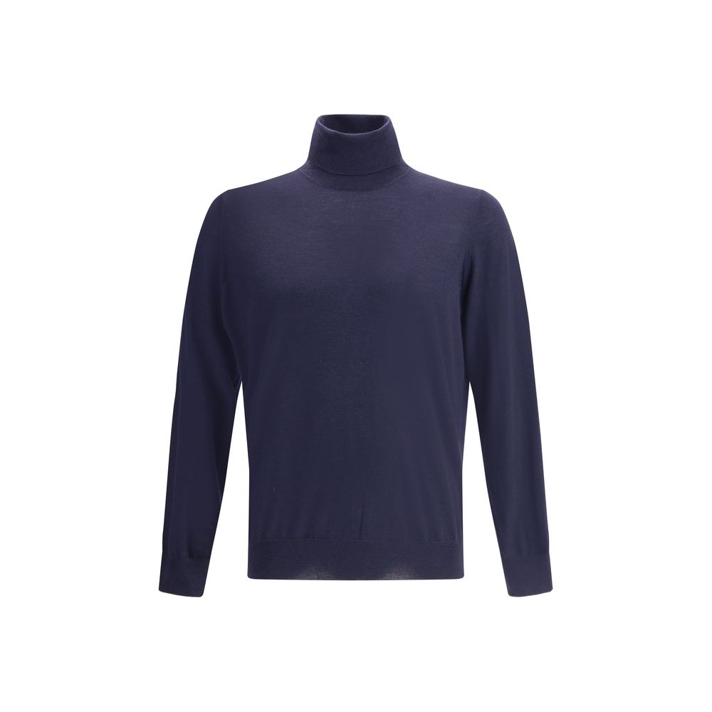 Brunello Cucinelli Blue Wool Oves Aries Turtleneck | Regal Royce