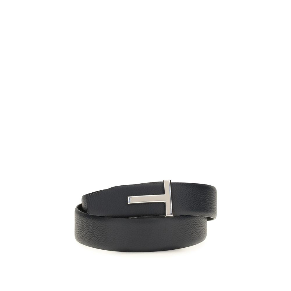 Tom Ford Black Calf Leather Bos Taurus Belt | Regal Royce