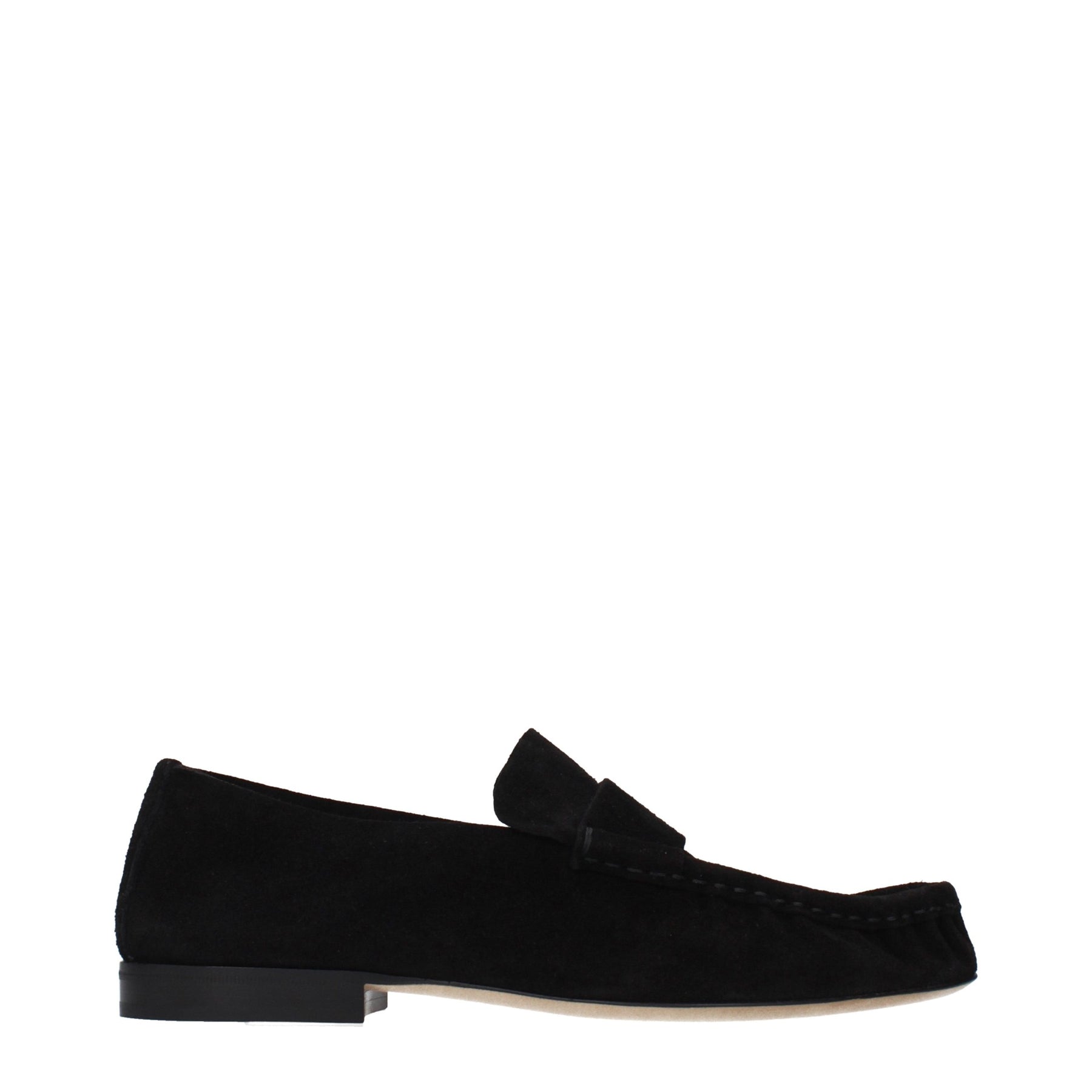 The Row Black Leather Slip-On Loafers | Regal Royce