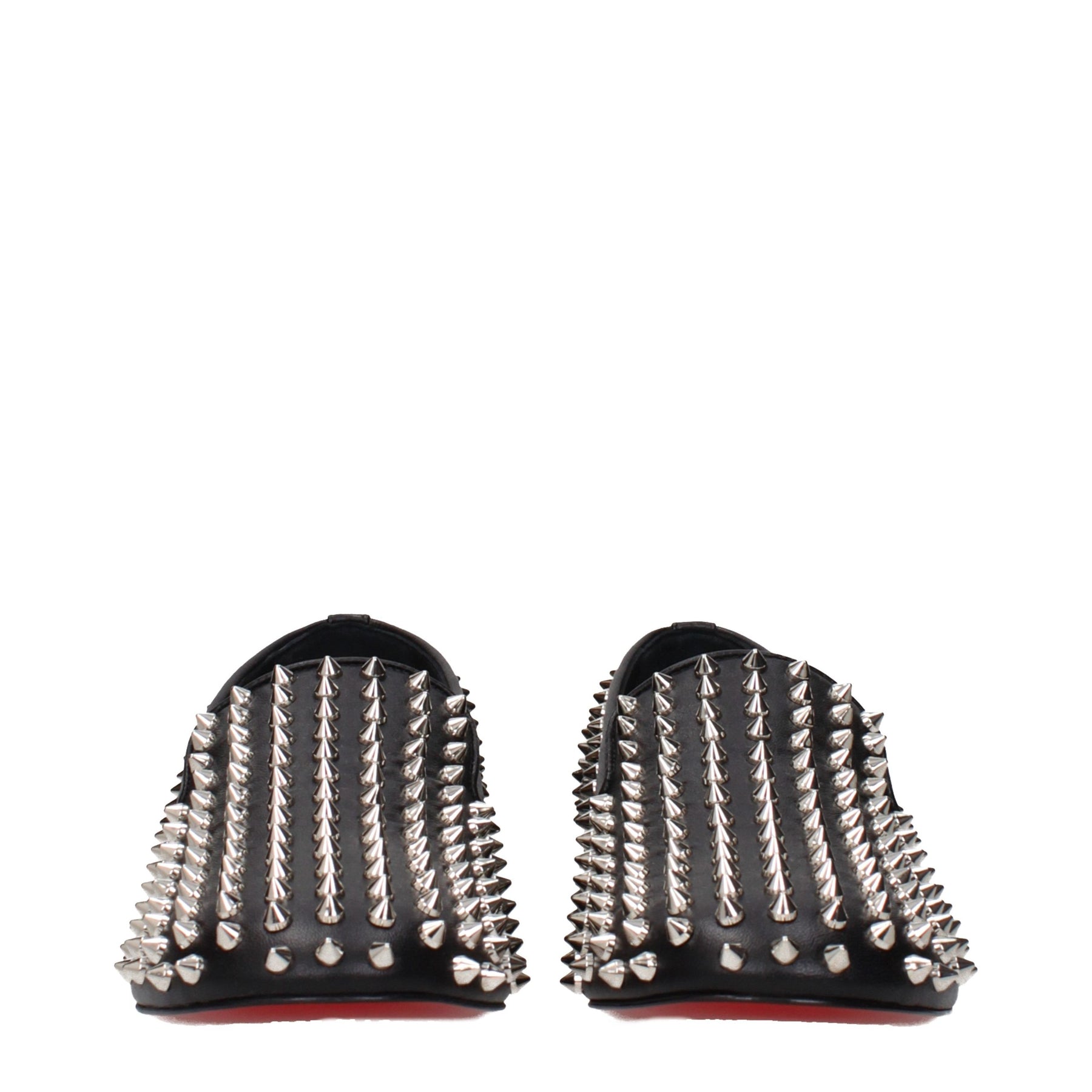 Christian Louboutin Black Leather Slip-On Loafers | Regal Royce